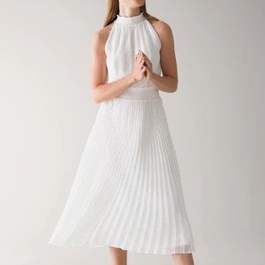 White House Black Market Pleated Midi Dress